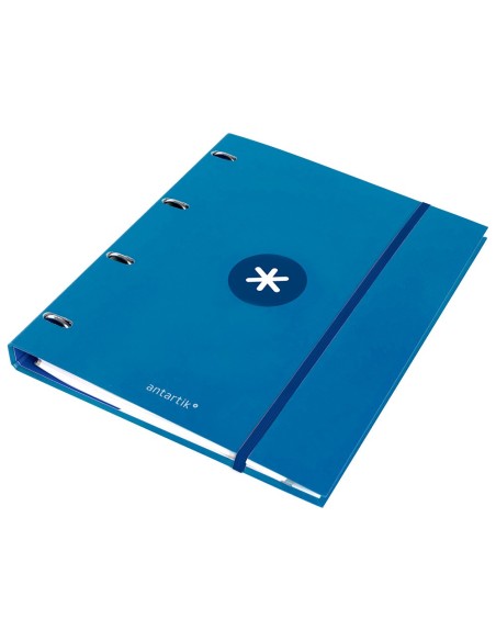 CARPETA RECAMBIO  ANTARTIK A4 5MM FORRADA 4AN.REDONDAS 25MM AZ.