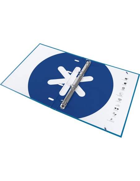 CARPETA RECAMBIO  ANTARTIK A4 5MM FORRADA 4AN.REDONDAS 25MM AZ.