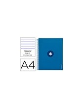 CUADERNO ESP. ANTARTIK A4 T.FORRADA MICRO HOR. 5B.4T.120H 100GR. AZ. 2