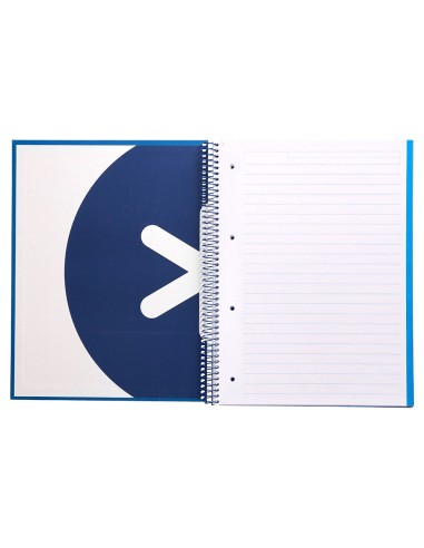 CUADERNO ESP. ANTARTIK A4 T.FORRADA MICRO HOR. 5B.4T.120H 100GR. AZ.