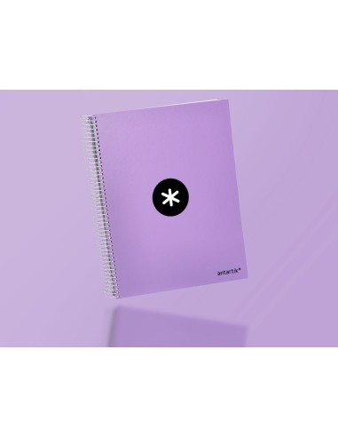 CUADERNO ESP.A4MICRO ANTARTIK T.FORRADA 120H 100GR HOR.5B. 4 TAL.LAV.