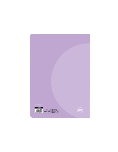 CUADERNO  360 T.DE PLAST.A5 48H. 90G/M2 5MM DOBLE MARGEN PASTEL