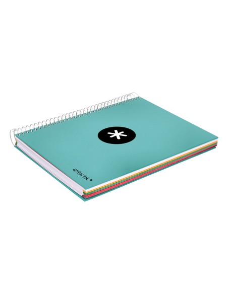 CUADERNO ESP. ANTARTIK A5 T.FORRADA MICRO LISO 5B 6T.120H.100GR.MENTA