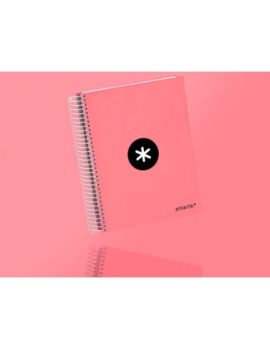 CUADERNO ESP. ANTARTIK A5 T.FORRADA MICRO LISO 6T. 120H 100GR. CORAL