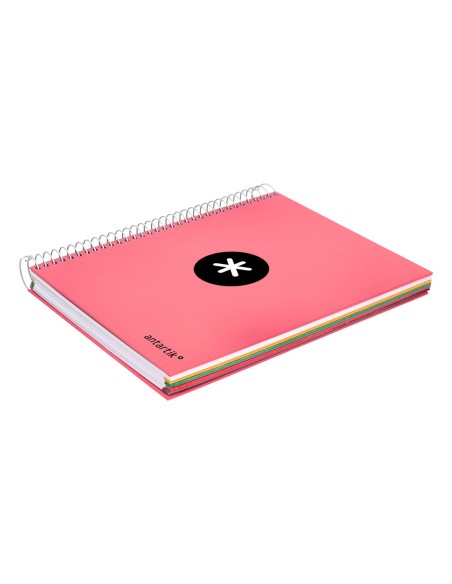 CUADERNO ESP. ANTARTIK A5 T.FORRADA MICRO LISO 6T. 120H 100GR. CORAL