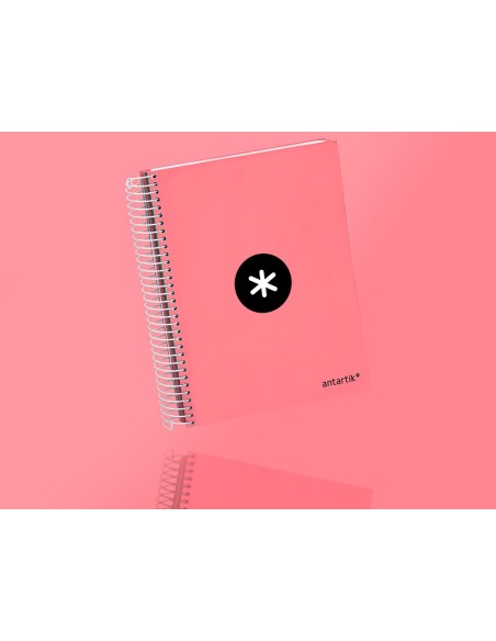 CUADERNO ESP. ANTARTIK A5 T.FORRADA MICRO HOR. 5B 6T.120H.100GR.CORAL