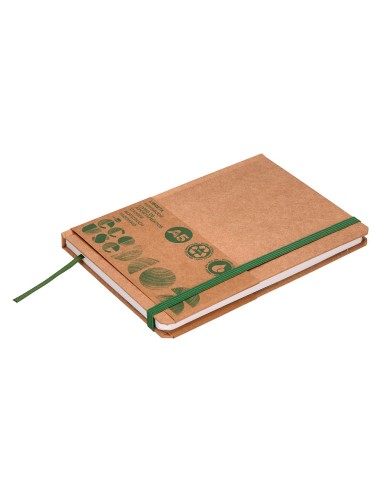 CUADERNO  ECOUSE 100% RECICLADA A5 96H. 70G/M2 HOR.GOMILLA MARCA PG.