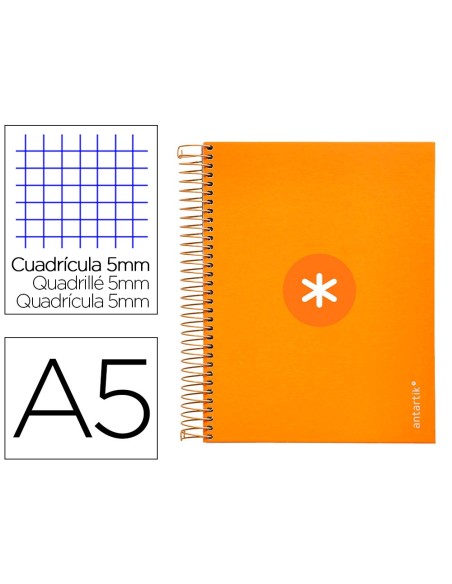 CUADERNO ESP. A5 MICRO ANTARTIK T.FORRADA120H 100GR.5MM 5B.6 TAL.MOST
