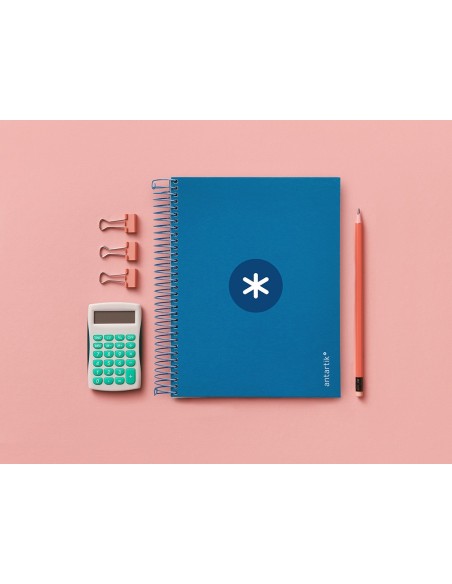 CUADERNO ESP. A5 MICRO ANTARTIK T.FORRADA120H 100GR.5MM 5B.6 TAL.AZ.