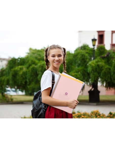 CUADERNO ESP.A4 MICRO ANTARTIK T.FORRADA 80H 90GR.RAYADO 1B.4TAL.ROSA