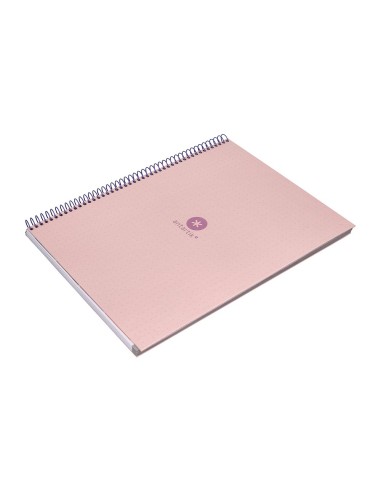 CUADERNO ESP.A4 MICRO ANTARTIK T.FORRADA 80H 90GR.RAYADO 1B.4TAL.ROSA