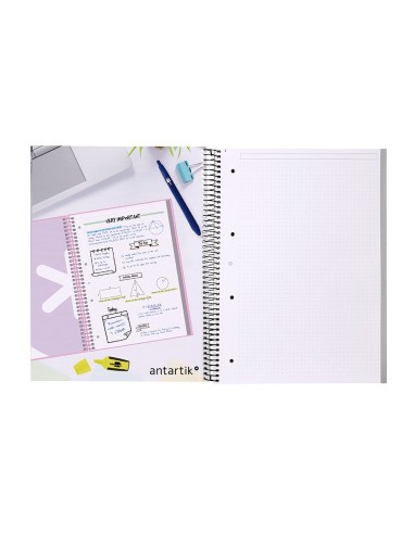 CUADERNO ESP.A4 MICRO ANTARTIK T.FORRADA 80H 90GR.RAYADO 1B.4 TAL.NG.