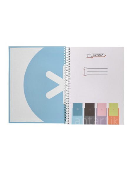 CUADERNO ESP.A4 MICRO ANTARTIK T.FORRADA 80H 90GR.RAYADO 1B.4TAL.CEL.