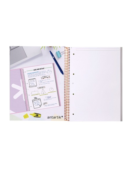 CUADERNO ESP.A4 MICRO ANTARTIK T.FORRADA 80H 90GR.RAYADO 1B.4 TAL.AM.