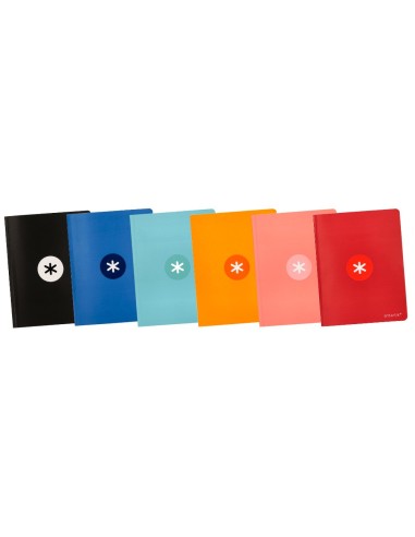 CUADERNO ANTARTIK A5+ PLUS COSIDA 48H. 90G/M2 RAYA HOR.MARGEN 6 SURT.