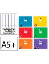 CUADERNO GRAP. LIDERPAPEL A5 T.CARTON PAUTAGUIA 8MM 32H. 70GR. SURT.