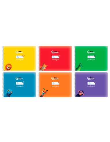 CUADERNO GRAP. LIDERPAPEL A5 T.CARTON PAUTAGUIA 8MM 32H. 70GR. SURT.