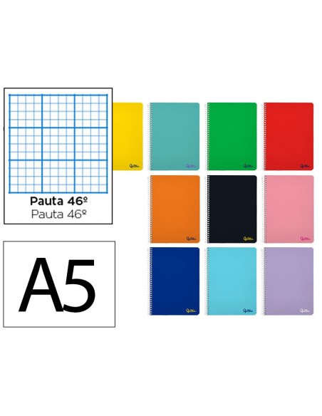 CUADERNO ESP. SMART A5 T.BLANDA RAYA Nº46 80H. 60GR. COL.SURT.