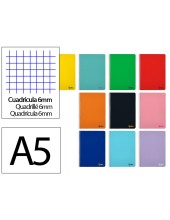 CUADERNO ESP. SMART A5 T.BLANDA 6MM 80H. 60GR. COL.SURT.