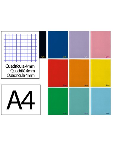 CUADERNO GRAP. WRITE A4 T.CARTON 4MM 80H 60GR.SURT.