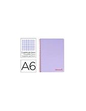 CUADERNO ESP. WONDER A6 T.PLASTICO MICRO 5MM 4B.120H. 90GR. VIO. 2