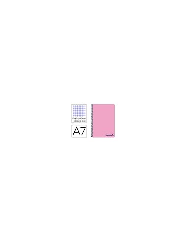 CUADERNO ESP. WONDER A7 T.PLASTICO MICRO 5MM 4B 100H. 90GR. ROSA