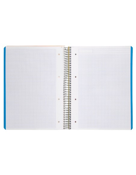 CUADERNO ESP. WONDER A4 T.PLASTICO MICRO 5MM 5B 4T. 120H 90GR. AM.