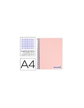 CUADERNO ESP. WONDER A4 T.PLASTICO MICRO 5MM 5B 4T. 120H 90GR. ROSA 2