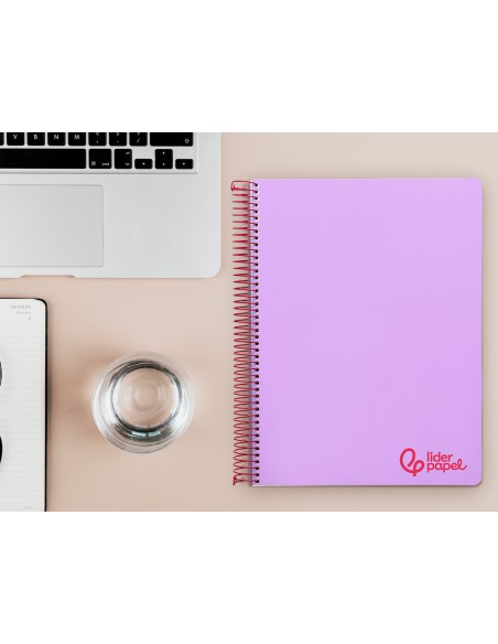 CUADERNO ESP. WONDER A4 T.PLASTICO MICRO 5MM 5B 4T. 120H 90GR. LILA