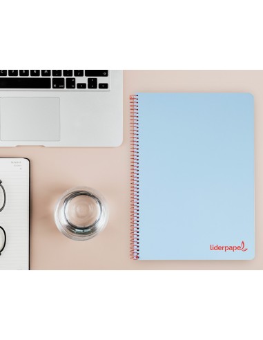 CUADERNO ESP. WONDER A4 T.PLASTICO 4MM 80H 90GR. AZ. *74927