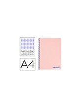 CUADERNO ESP. WONDER A4 T.PLASTICO 4MM 80H 90GR. ROSA *74928 2