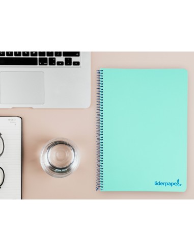 CUADERNO ESP. WONDER A4 T.PLASTICO 4MM 80H 90GR. VE. *74929