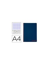 CUADERNO ESP. WONDER A4 T.PLASTICO 4MM 80H 90GR. AZ. MARINO 2
