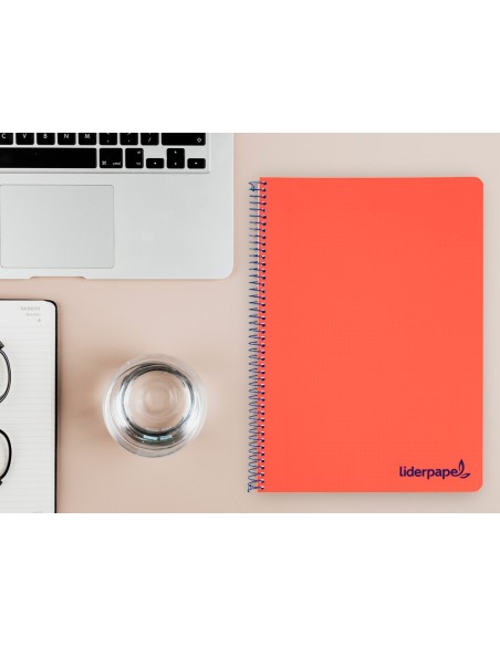 CUADERNO ESP. WONDER A4 T.PLASTICO 4MM 80H 90GR. RJ.