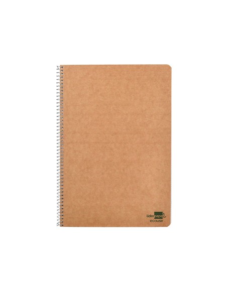 CUADERNO ESP. ECOUSE FL. T.CARTON RECICLADO KRAFT 4MM 80H. 60GR.