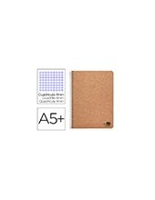 CUADERNO ESP. ECOUSE A5 T.CARTON RECICLADO KRAFT 4MM 80H. 60GR. 2