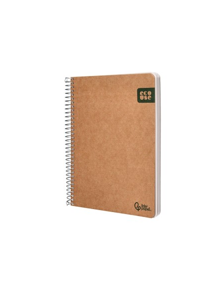 CUADERNO ESP. A5 ECOUSE T.CART KRAFT CONTRACOL 120H RECIC  80GR.LISO