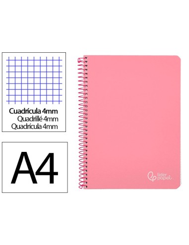 CUADERNO ESP. WITTY FL. T.DURA 4MM 80H. 75GR. 4MM  ROSA *09798