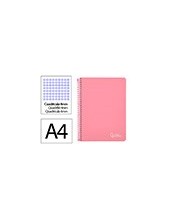 CUADERNO ESP. WITTY FL. T.DURA 4MM 80H. 75GR. 4MM  ROSA *09798 2