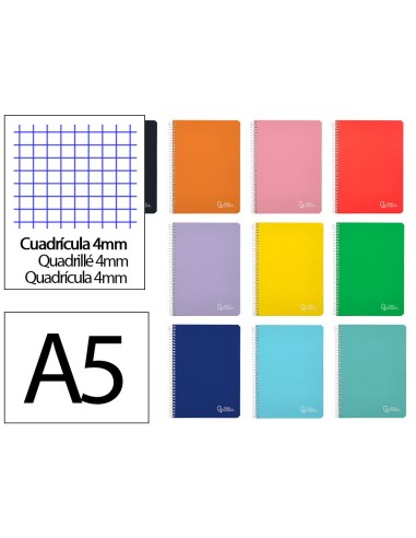CUADERNO ESP. WITTY A5 T.DURA 4MM 80H. 75GR. SURT. *08400