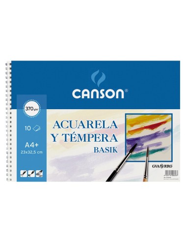 CUADERNO ESP. CANSON DIBUJO A4 ACUARELA 10H. 370GR.