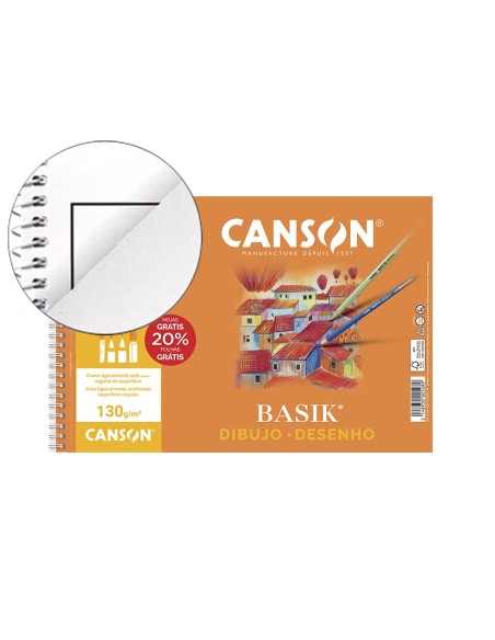 CUADERNO ESP. CANSON DIBUJO A4+ MICRO 20H. 160GR. C/REC.