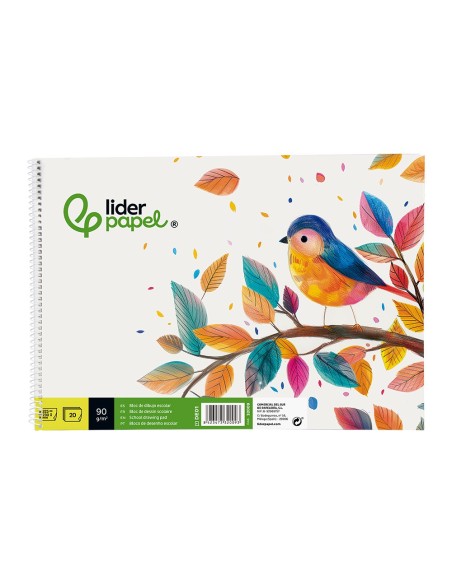 CUADERNO ESP. LIDERPAPEL DIBUJO FL. 20H 90GR.