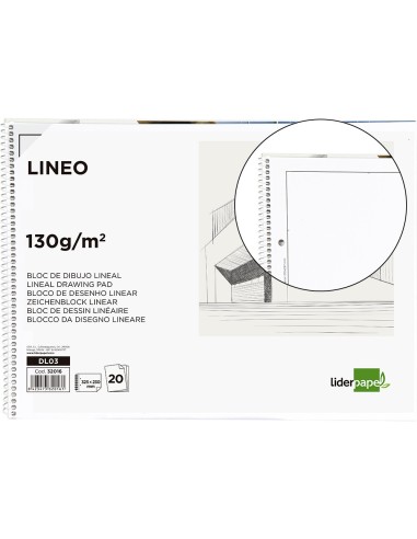 CUADERNO ESP. LIDERPAPEL DIBUJO FL. MICRO 2T. 20H. 130GR.