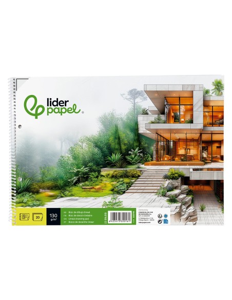 CUADERNO ESP. LIDERPAPEL DIBUJO FL. MICRO 2T. 20H. 130GR.