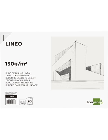 BLOC ENCOLADO LIDERPAPEL DIBUJO FL. 20H. 130GR.