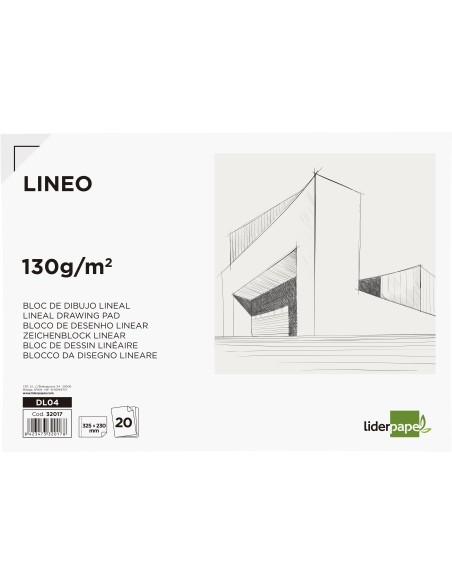 BLOC ENCOLADO LIDERPAPEL DIBUJO FL. 20H. 130GR.