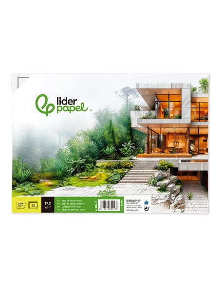 BLOC ENCOLADO LIDERPAPEL DIBUJO FL. 20H. 130GR.