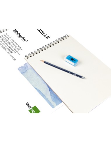 CUADERNO ESP. LIDERPAPEL DIBUJO A4 ACUARELA 10H. 300GR.