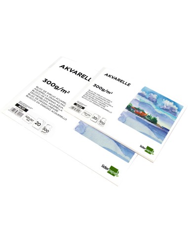 BLOC ENCOLADO LIDERPAPEL DIBUJO A3 ACUARELA 20H. 300GR.